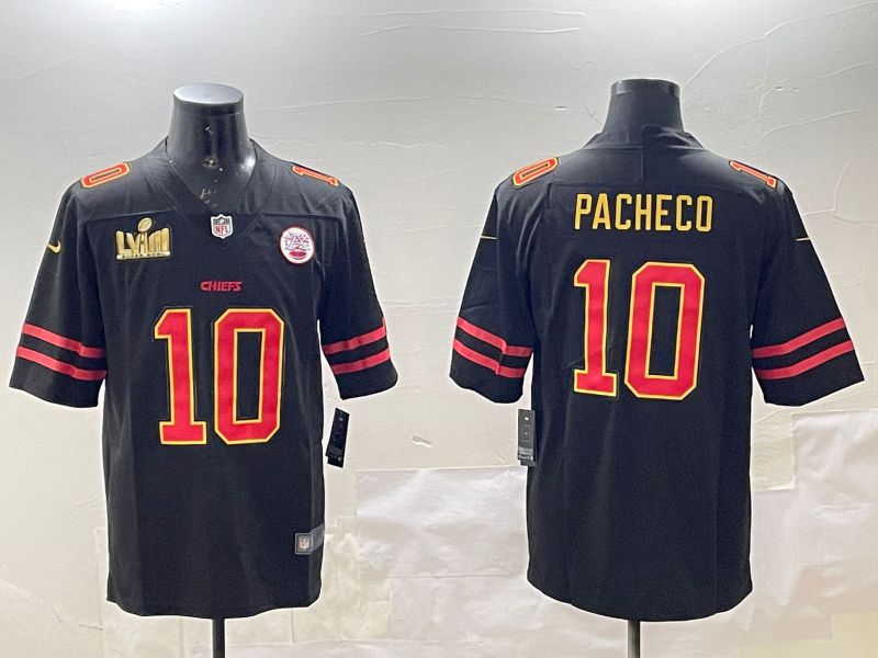 Men Kansas City Chiefs #10 Pacheco Black 2025 Nike Vapor Limited NFL Jersey style 3->kansas city chiefs->NFL Jersey